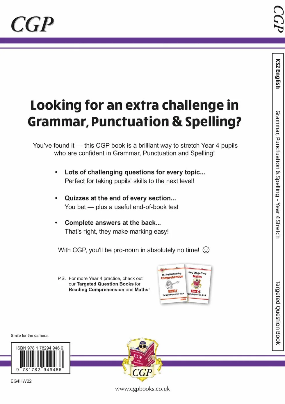 KS2 English Year 4 Stretch Grammar, Punctuation & Spelling Targeted Question Book (with Answers)
