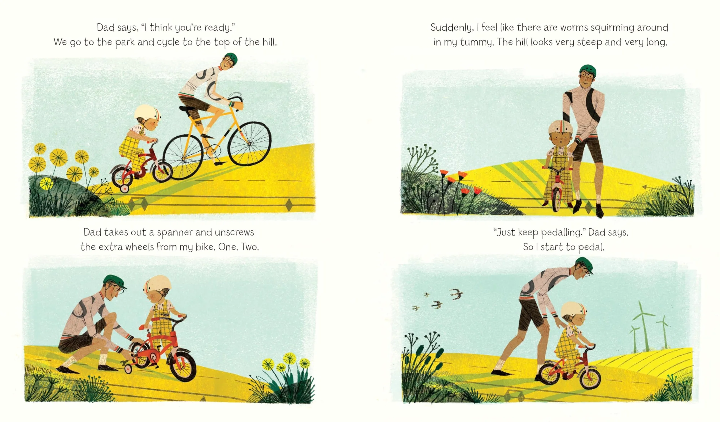 Two Wheels: A perfect gift for any child learning to ride a bike, and to show Dad love