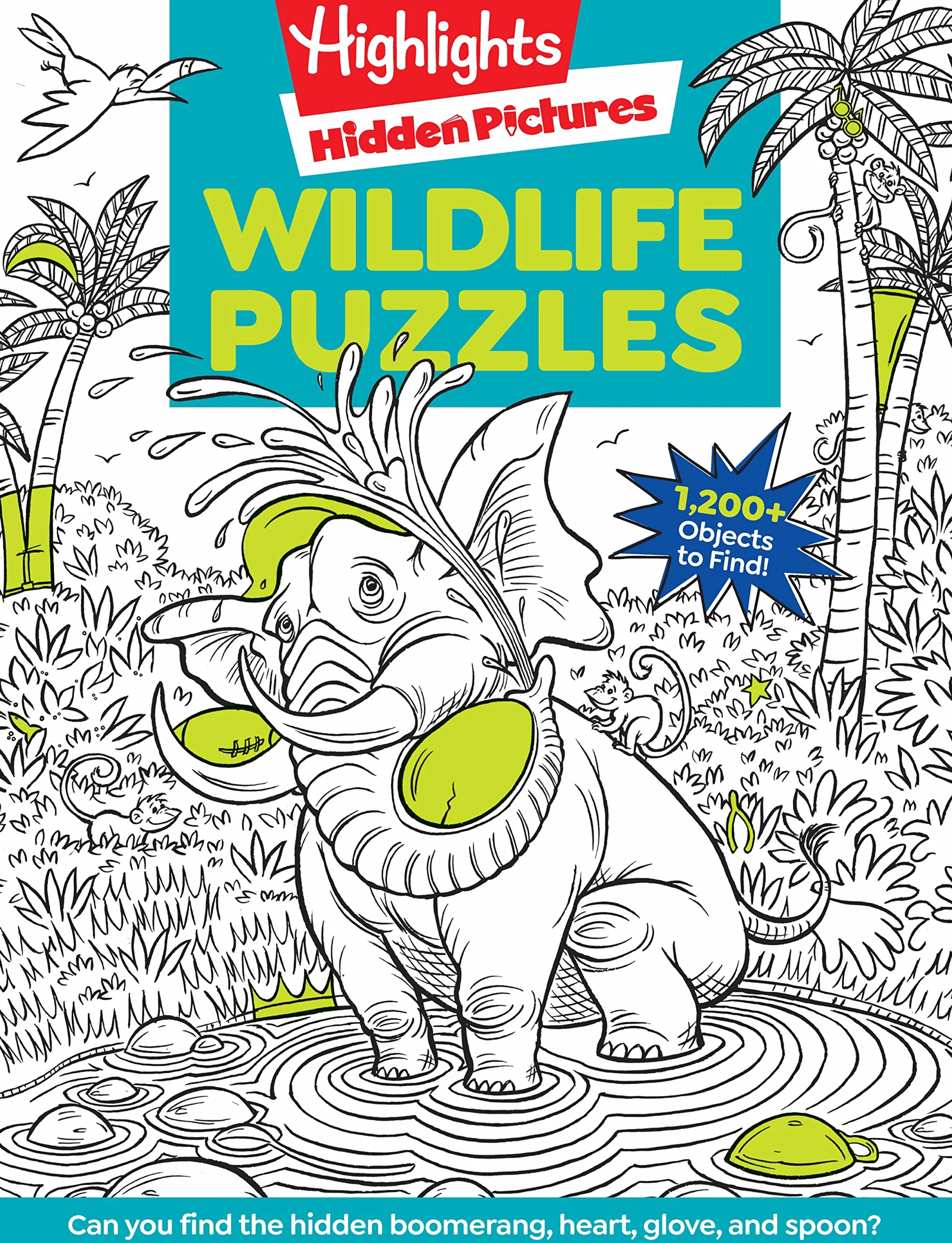 Wildlife Puzzles: Wildlife-Themed Hidden Pictures Puzzles for Kids 6 and Up, Search and Find Over 1,200 Hidden Objects in This Highlights Activity Book