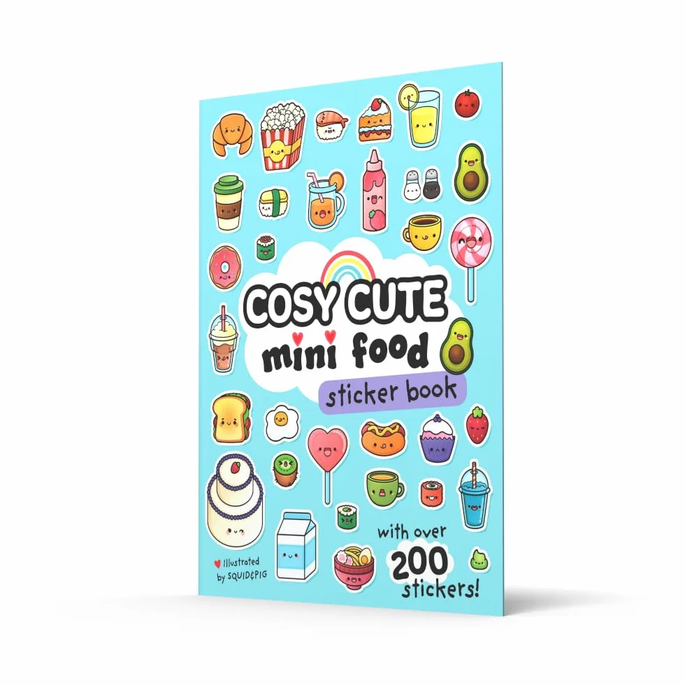 Cosy Cute Mini Food Sticker book: New for 2025! A super kawaii sticker book for kids from 5 and up.