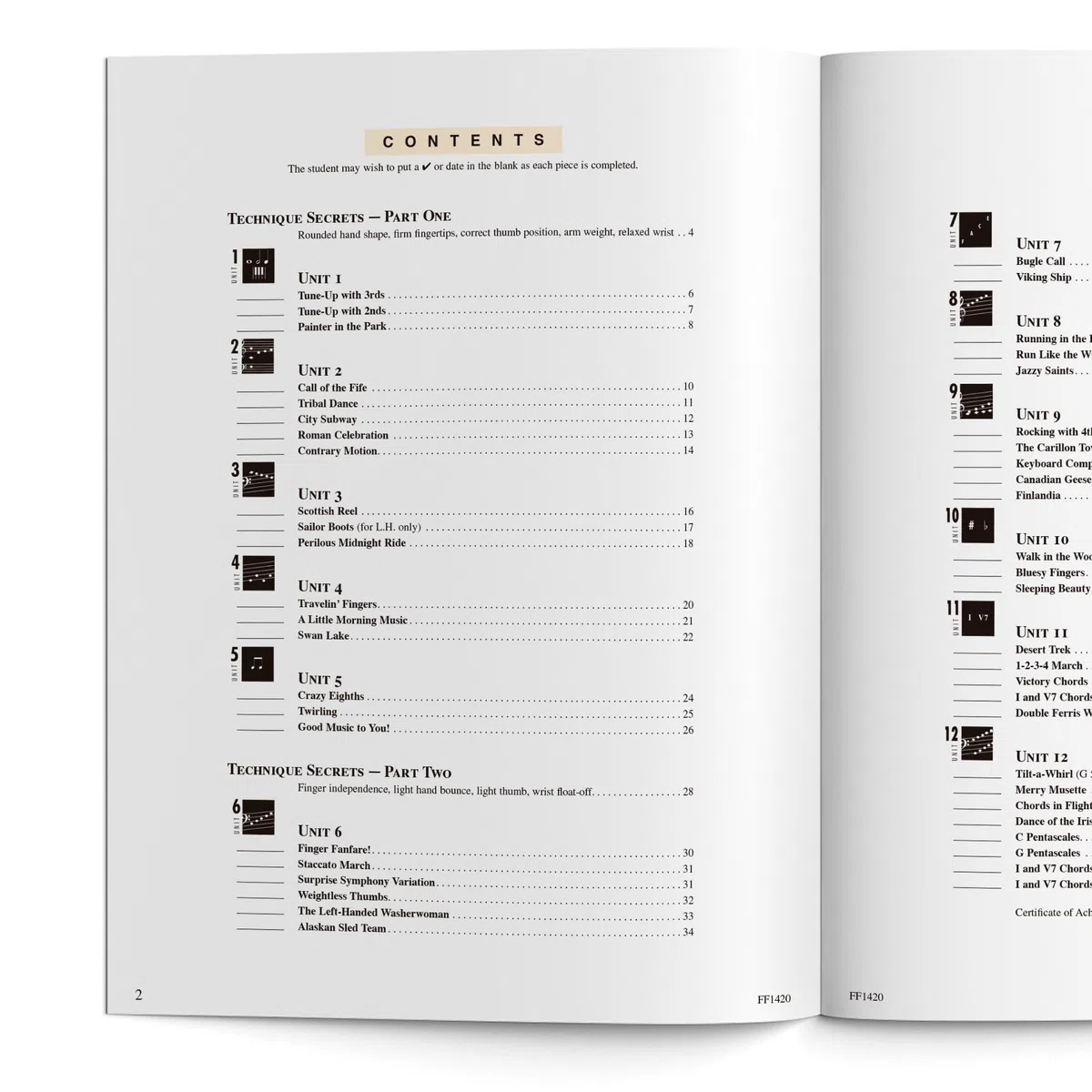 Nancy faber : piano adventures for the older beginner tech bk 1: Technique & Artistry, Book 1