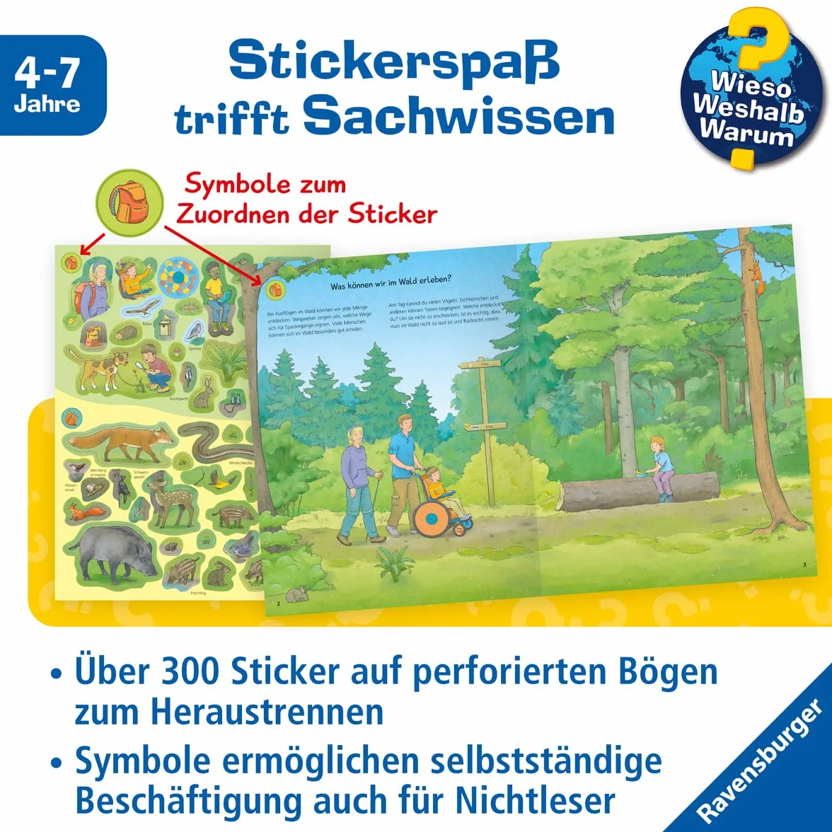 Wieso? Weshalb? Warum? Stickerheft: Im Wald