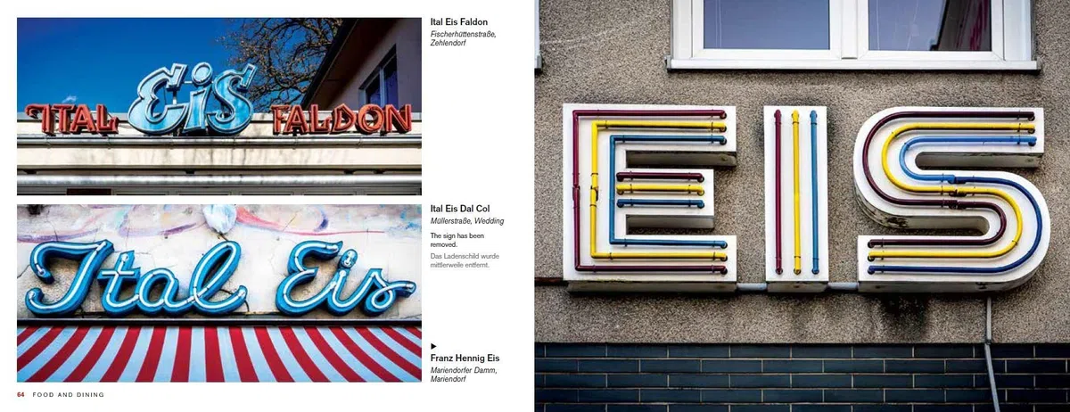Berlin Typography /anglais: Ein visueller Streifzug durch die Stadt / A Visual Stroll Through the City. - [Straßenschilder, Ladenschilder & Schriftzüge]