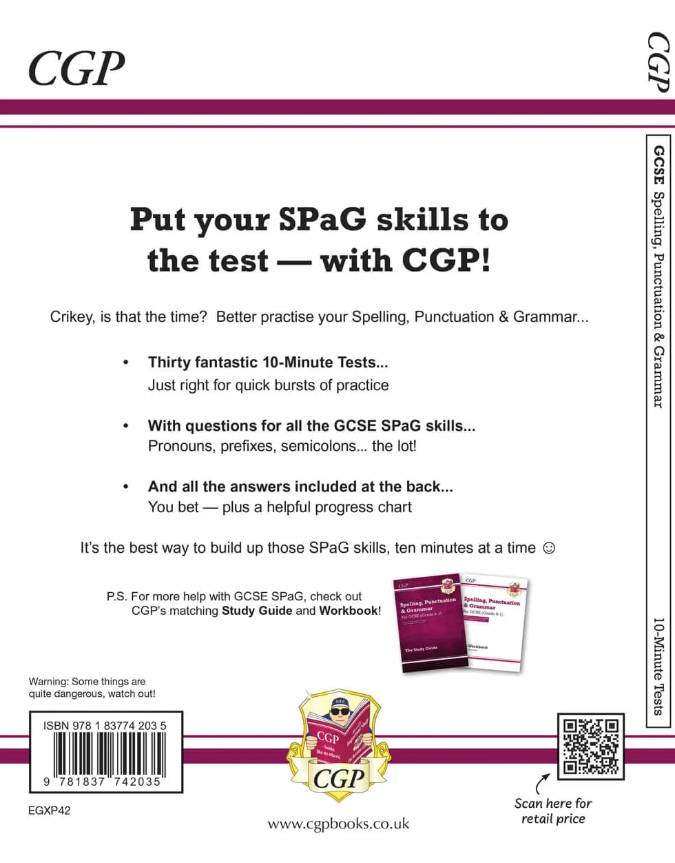GCSE Spelling, Punctuation and Grammar 10-Minute Tests (includes answers)