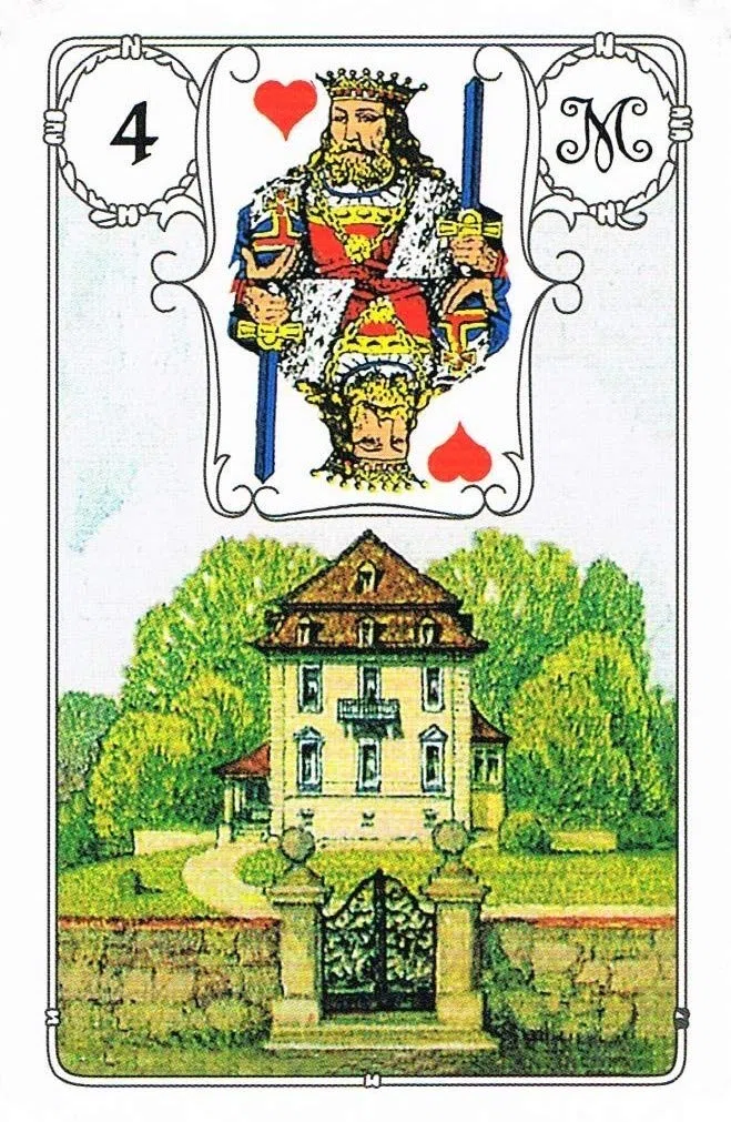 Lenormand Orakelkarten - Blaue Eule: Wahrsagekarten mit Symbolen