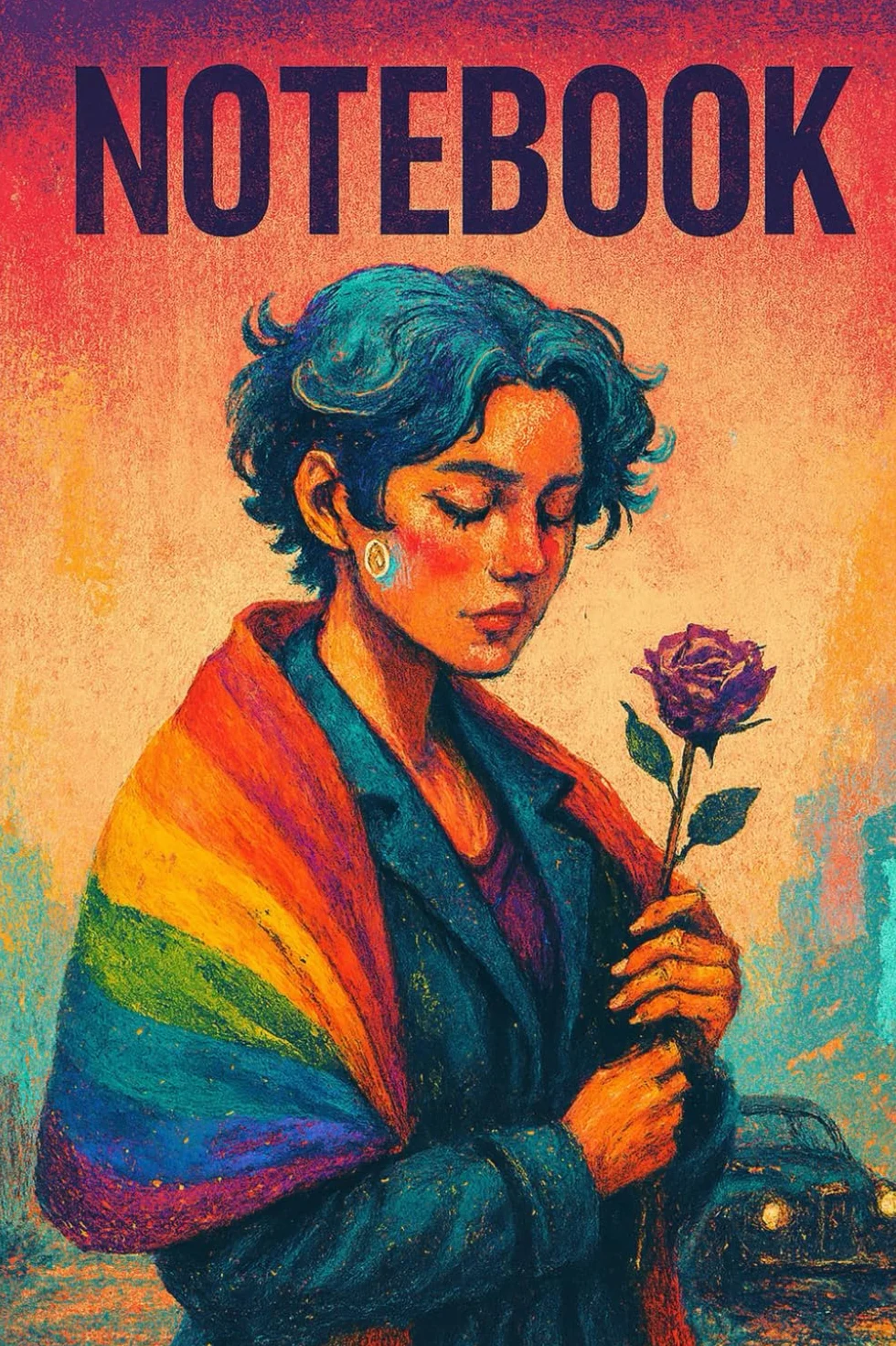Rainbow Pride Notebook – Aesthetic Lined Journal with Emotional Art Cover | LGBTQ+ Inspired Writing Journal for Thoughts, Notes & Creative Expression ... Notebook for Writing, Journaling, Poetry etc