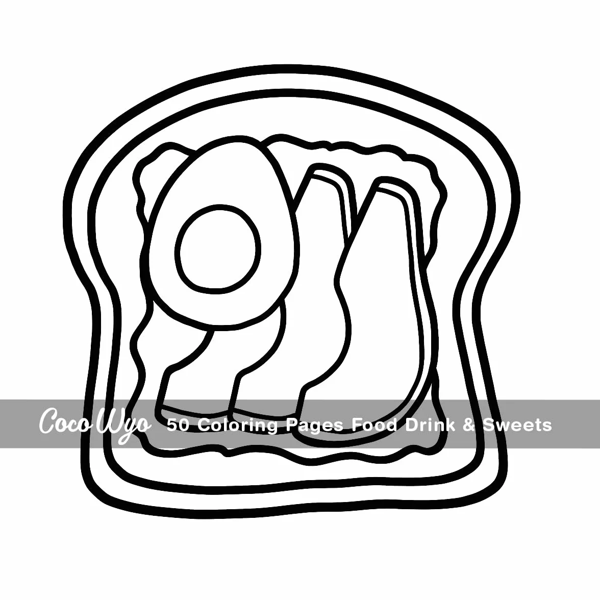 Food Drink & Sweets: Coloring Book for Adults and Kids, Bold and Easy, Simple and Big Designs for Relaxation Featuring a Variety of Foods, Drinks, Desserts and Fruits