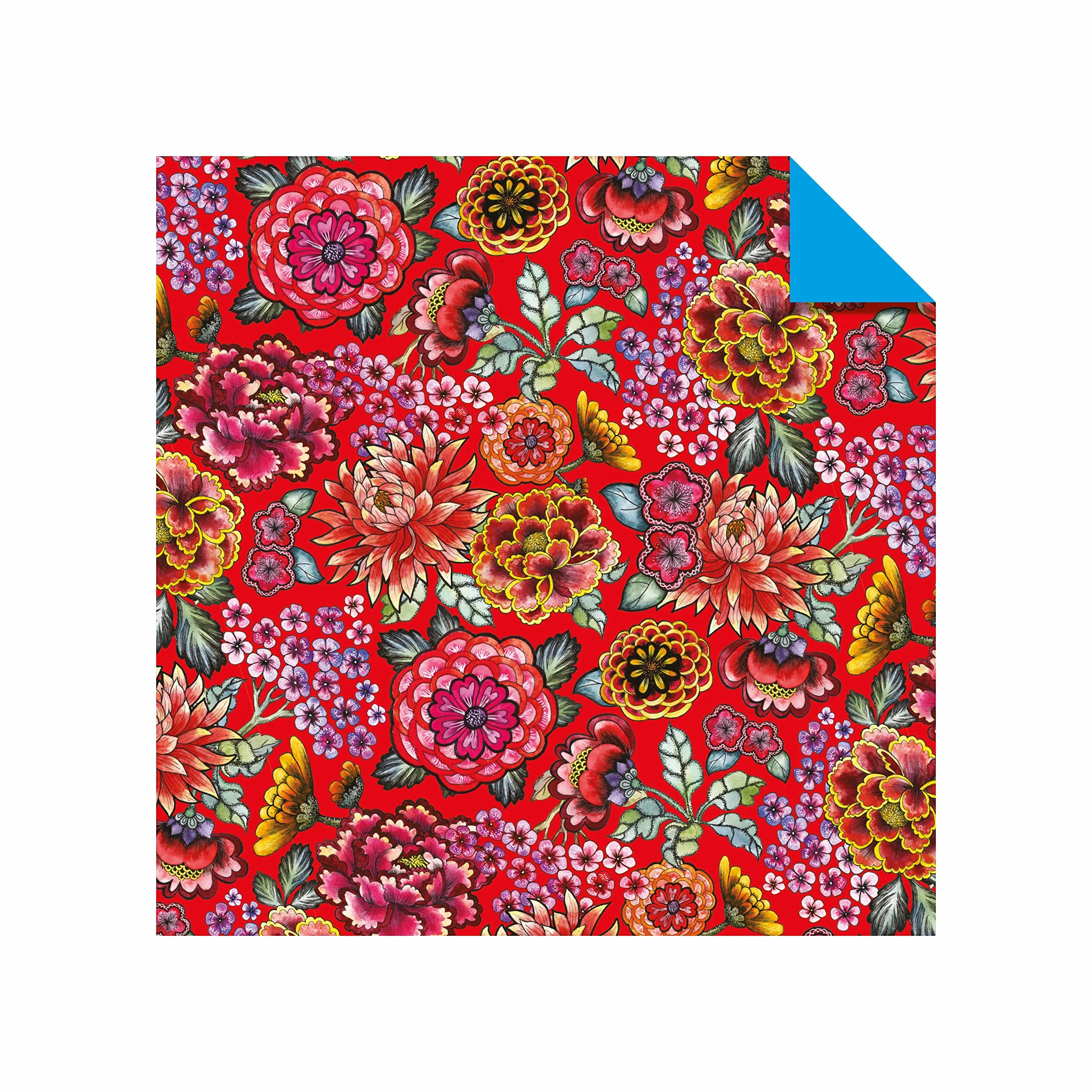Origami Paper 500 sheets Bright Flowers 6" (15 cm): Double-Sided Origami Sheets with 12 Punchy Floral Designs (Instructions for 5 Projects Included)