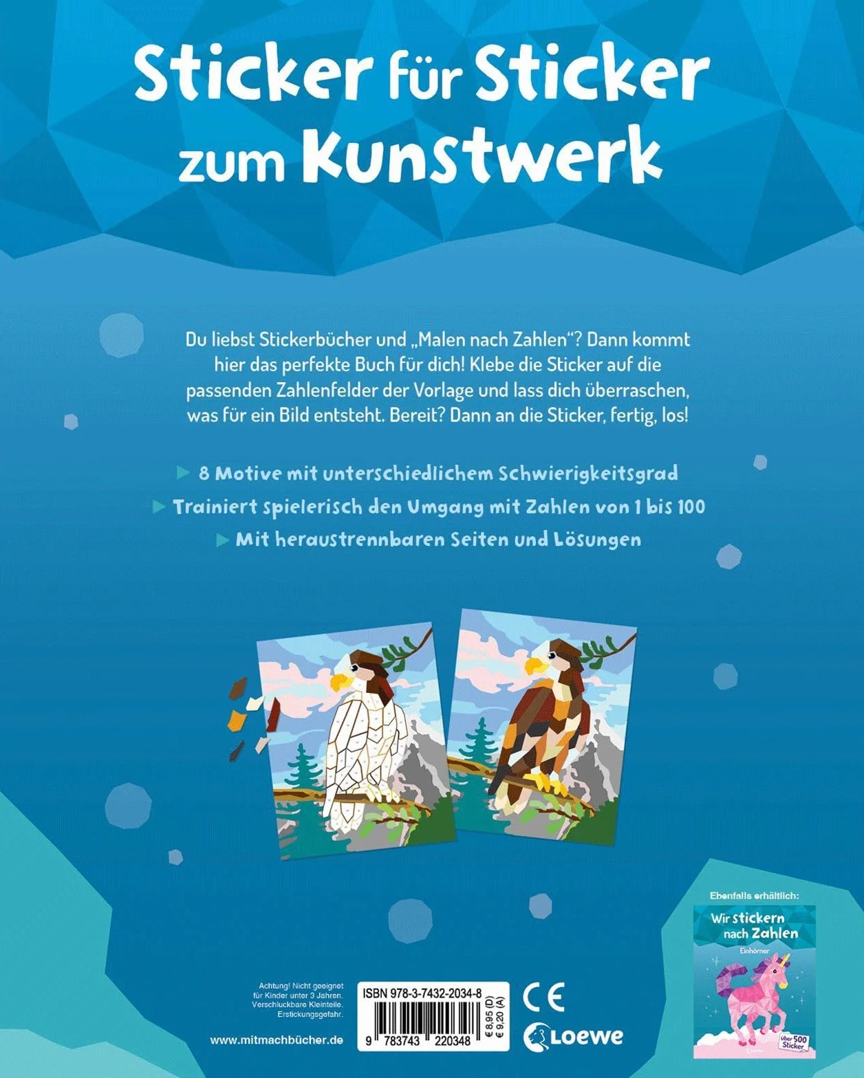 Wir stickern nach Zahlen - Tiere: Malen nach Zahlen meets Stickerspaß! - Erwecke spannende Tiere mit über 500 Stickern zum Leben - Für Kinder ab 7 Jahren: 1