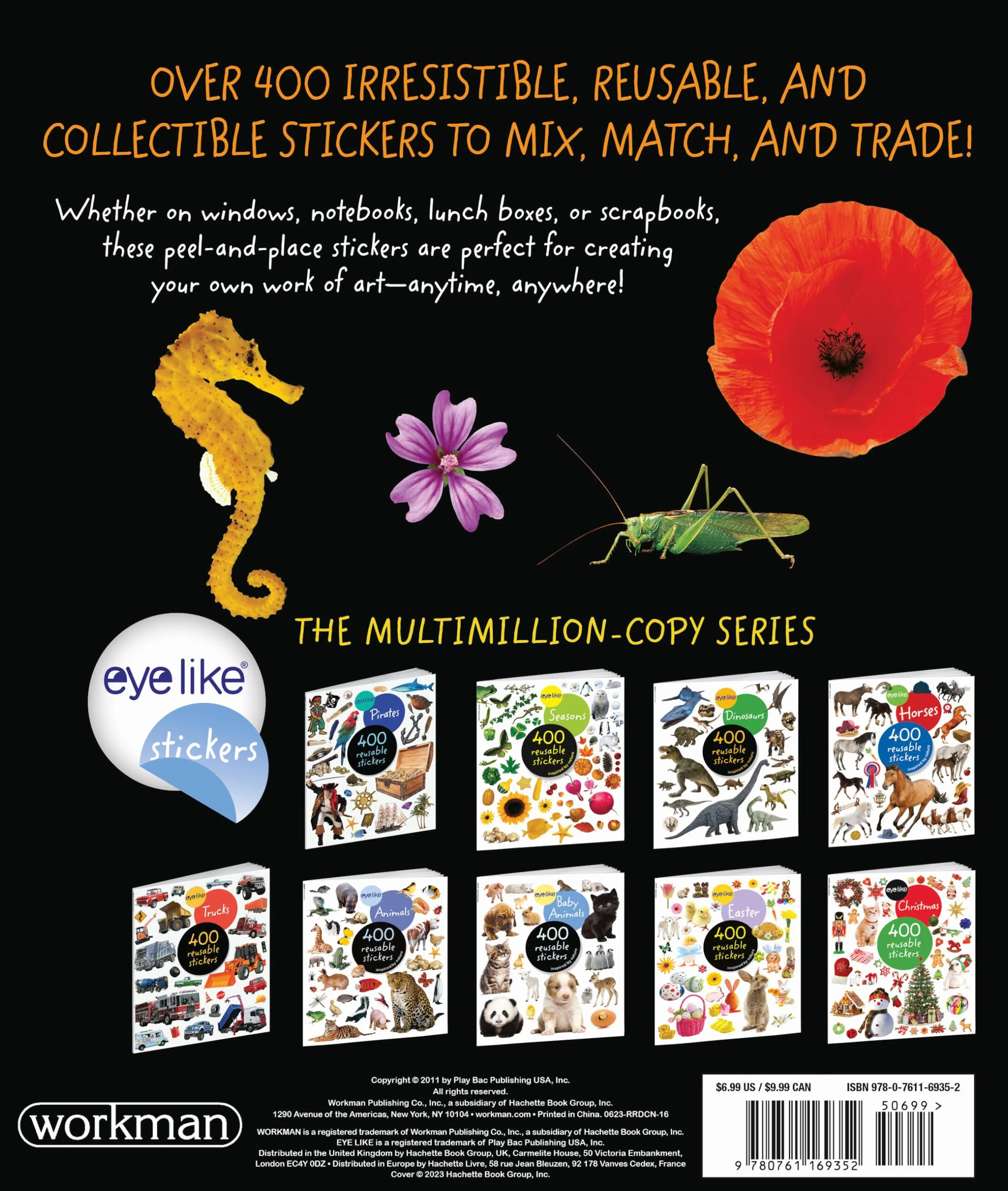 Eyelike Stickers: Colors: 400 Reusable Stickers Inspired by Nature