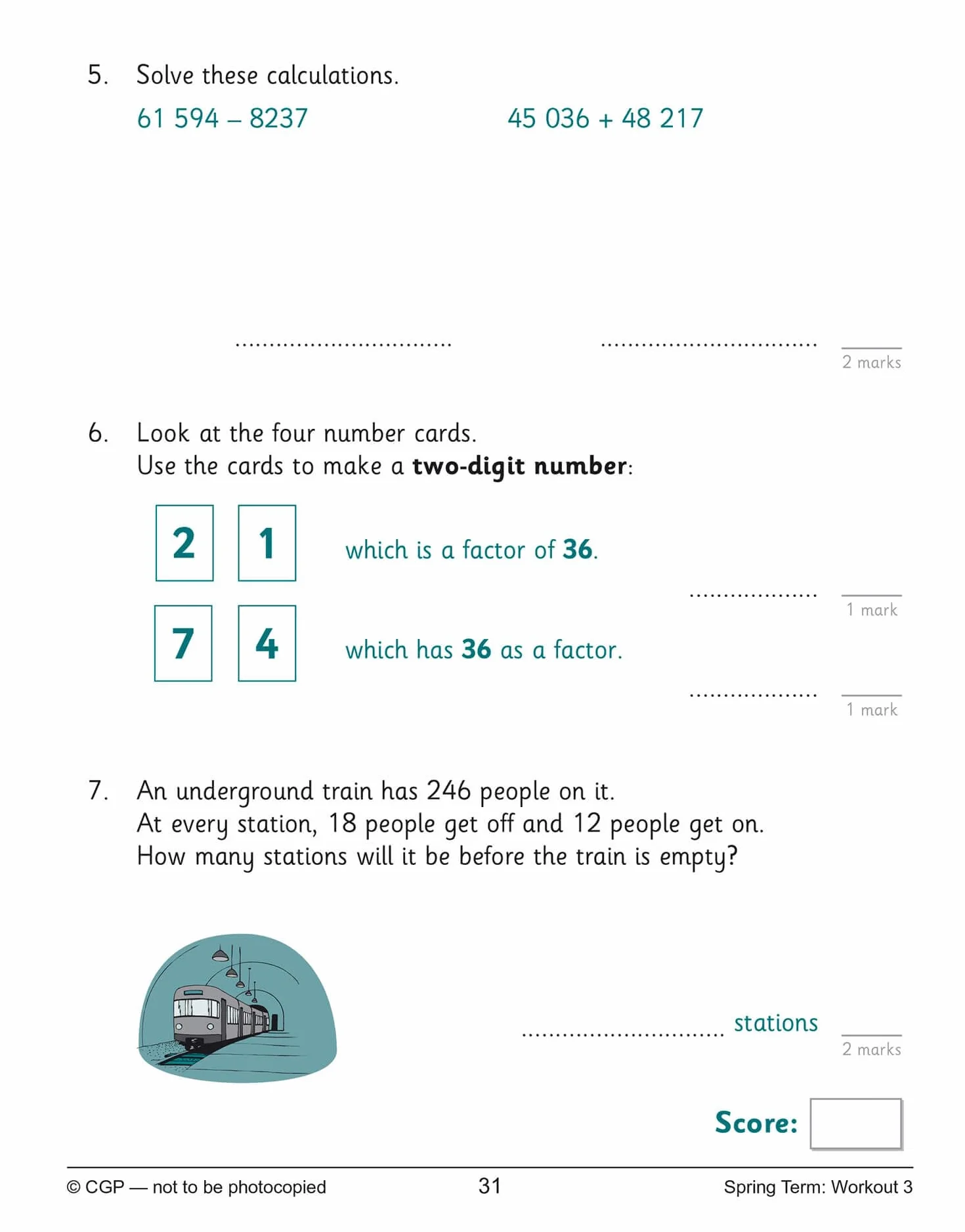 KS2 Year 5 Maths 10-Minute Weekly Workouts