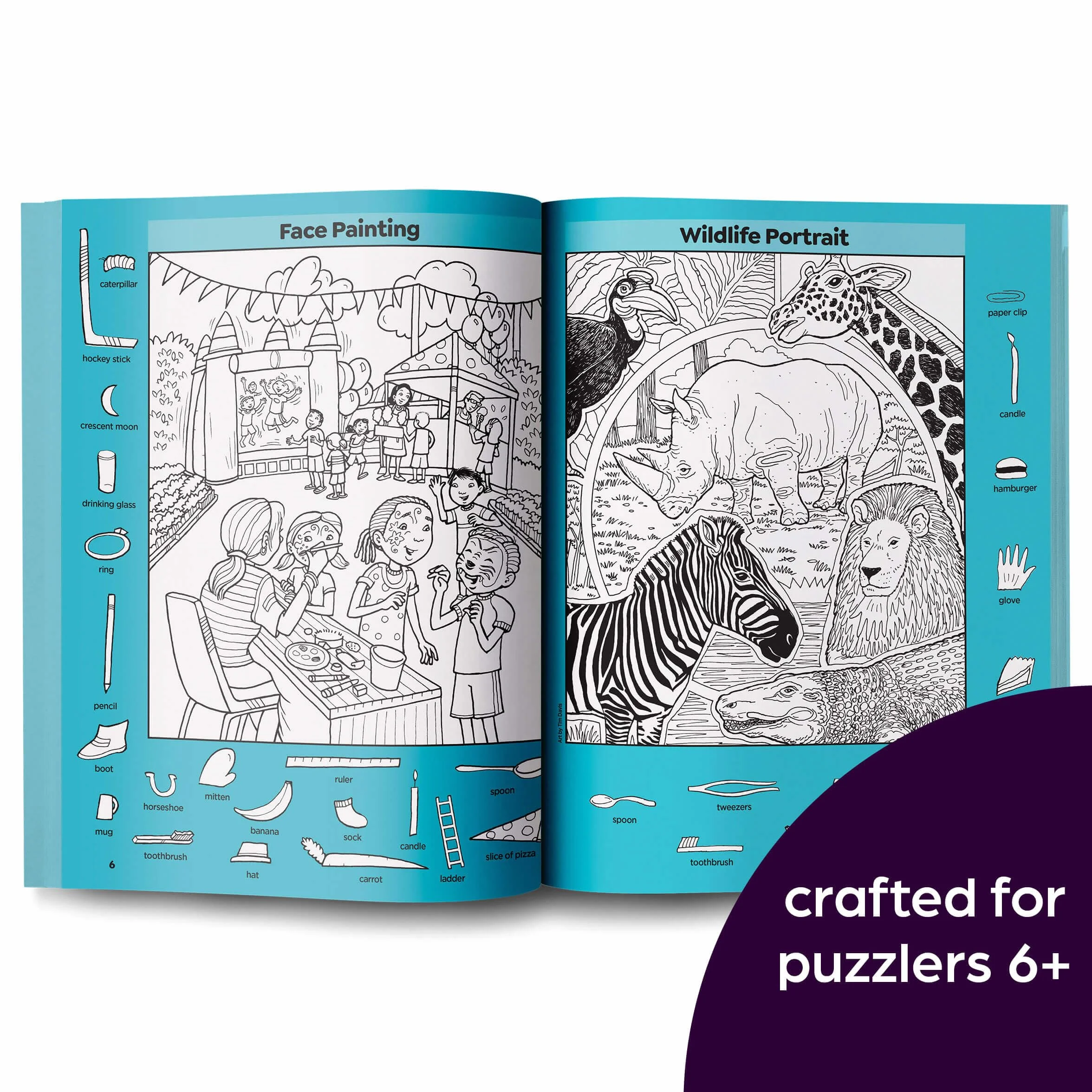 Wildlife Puzzles: Wildlife-Themed Hidden Pictures Puzzles for Kids 6 and Up, Search and Find Over 1,200 Hidden Objects in This Highlights Activity Book