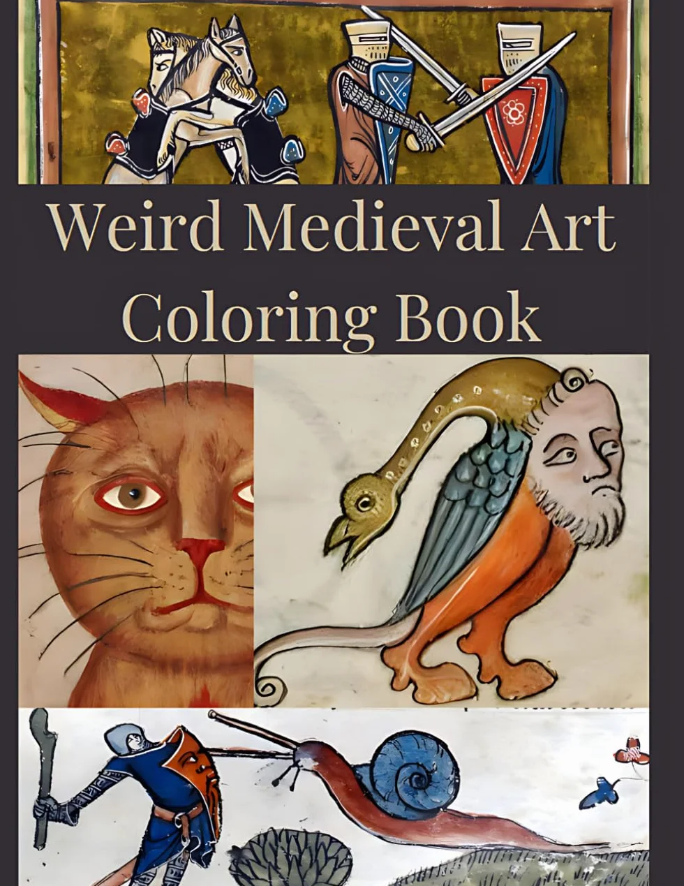 Weird Medieval Art Coloring Book