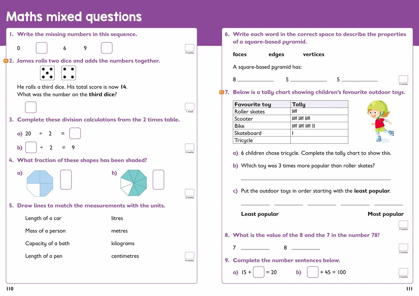 Year 2 Maths and English KS1 Targeted Study & Practice Book: Ideal for use at home
